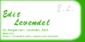 edit levendel business card